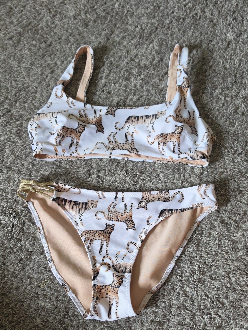 STUNNING AERIE 2020 METALLIC ANIMAL BIKINI LEOPARD